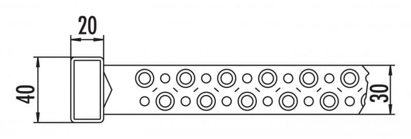 Шахтная лестница Hailo LW400 мм 0,56 м 2 ступени (нерж. сталь 1.4301/AISI 304)
