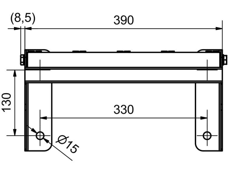 Складная платформа для отдыха Hailo для настенного монтажа (нержавеющая сталь 1.4301/AISI 304)