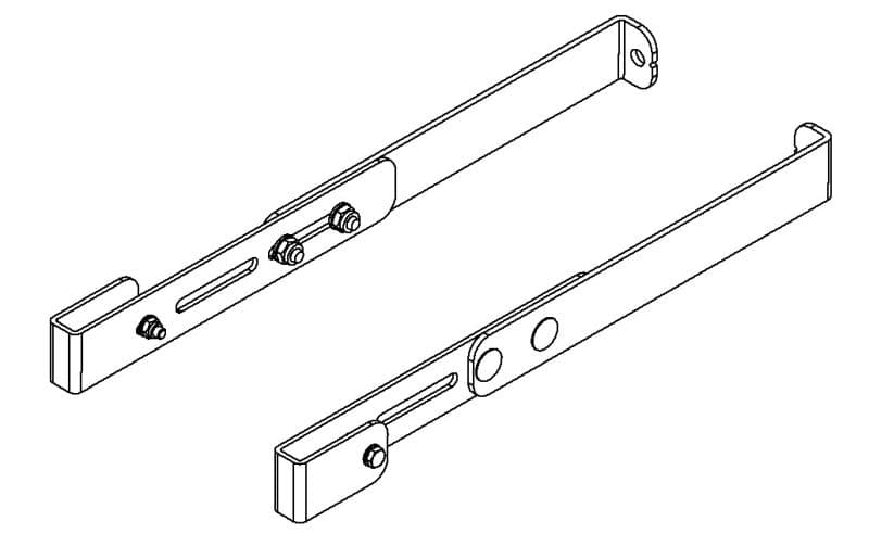 Настенный кронштейн крепления Hailo 430-510 мм для стоек 60х20 мм (нерж. сталь 1.4571/AISI 316ti)
