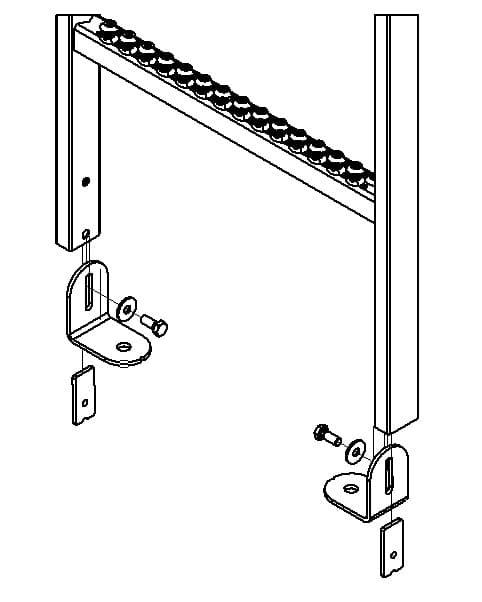 Универсальное напольное крепление Hailo для стоек шахтных лестниц (нерж. сталь 1.4571/AISI 316ti)