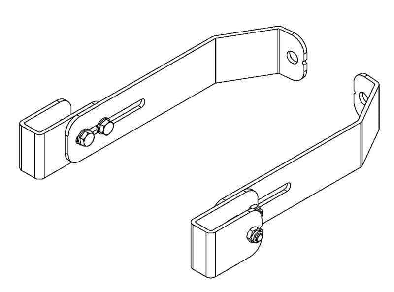 Настенный кронштейн крепления Hailo 180-250 мм для стоек 40х20 мм (нерж. сталь 1.4571/AISI 316ti)