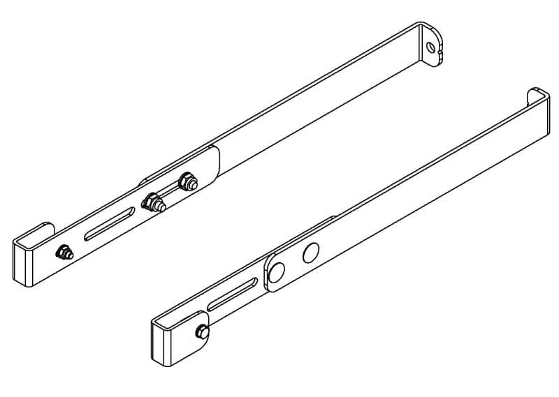 Настенный кронштейн крепления Hailo 530-610 мм для стоек 40х20 мм (нерж. сталь 1.4571/AISI 316ti)