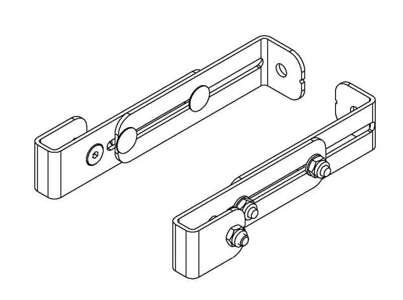 Настенный кронштейн крепления Hailo 150-300 мм для стоек 40х20 мм (нерж. сталь 1.4571/AISI 316ti)