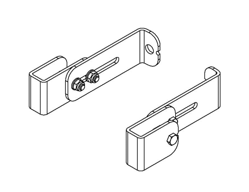 Настенный кронштейн крепления Hailo 120-150 мм для стоек 40х20 мм (нерж. сталь 1.4571/AISI 316ti)