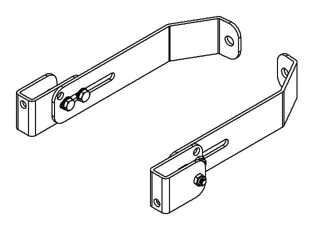Настенный кронштейн крепления Hailo 180-250 мм для стоек 40х20 мм (горячеоцинк. сталь 1.0037/ASTM A36)