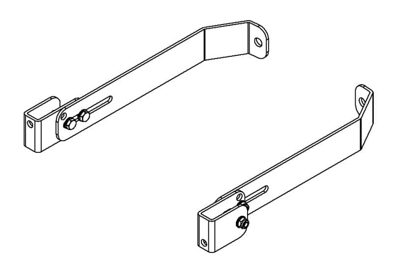 Настенный кронштейн крепления Hailo 250-330 мм для стоек 40х20 мм (горячеоцинк. сталь 1.0037/ASTM A36)