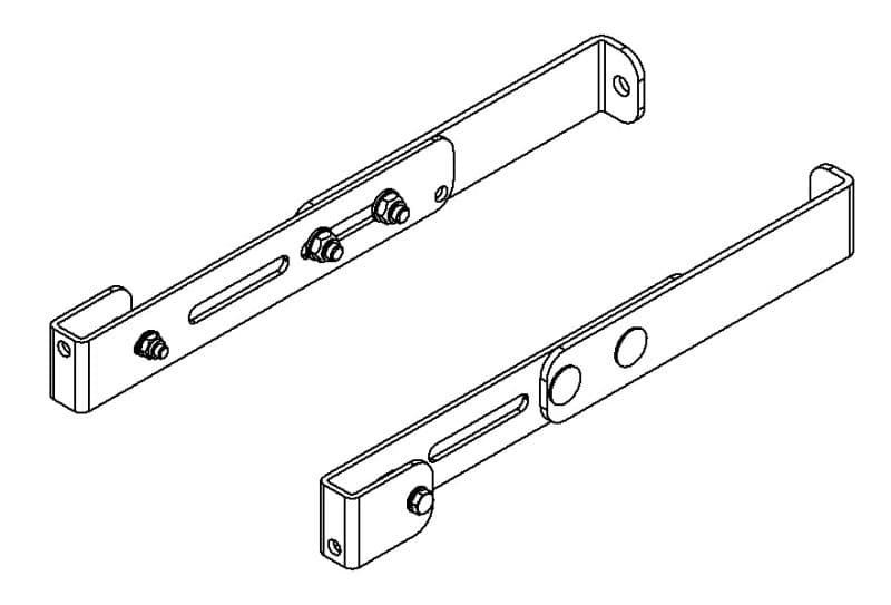 Настенный кронштейн крепления Hailo 330-410 мм для стоек 40х20 мм (горячеоцинк. сталь 1.0037/ASTM A36)