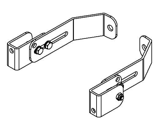 Настенный кронштейн крепления Hailo 150-180 мм для стоек 40х20 мм (горячеоцинк. сталь 1.0037/ASTM A36)