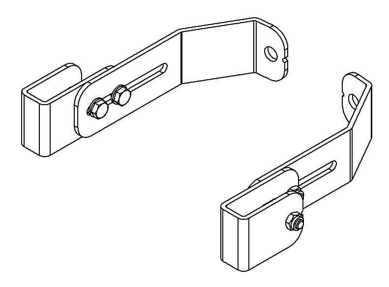 Настенный кронштейн крепления Hailo 150-180 мм для стоек 40х20 мм (нерж. сталь 1.4301/AISI 304)