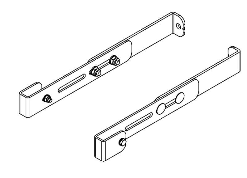Настенный кронштейн крепления Hailo 330-410 мм для стоек 40х20 мм (нерж. сталь 1.4301/AISI 304)