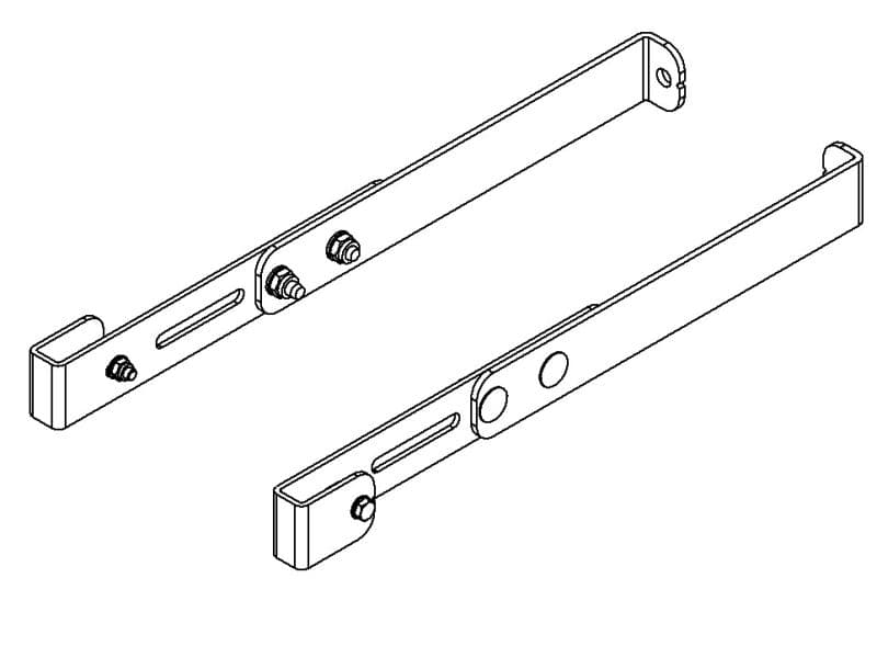 Настенный кронштейн крепления Hailo 430-510 мм для стоек 40х20 мм (нерж. сталь 1.4301/AISI 304)