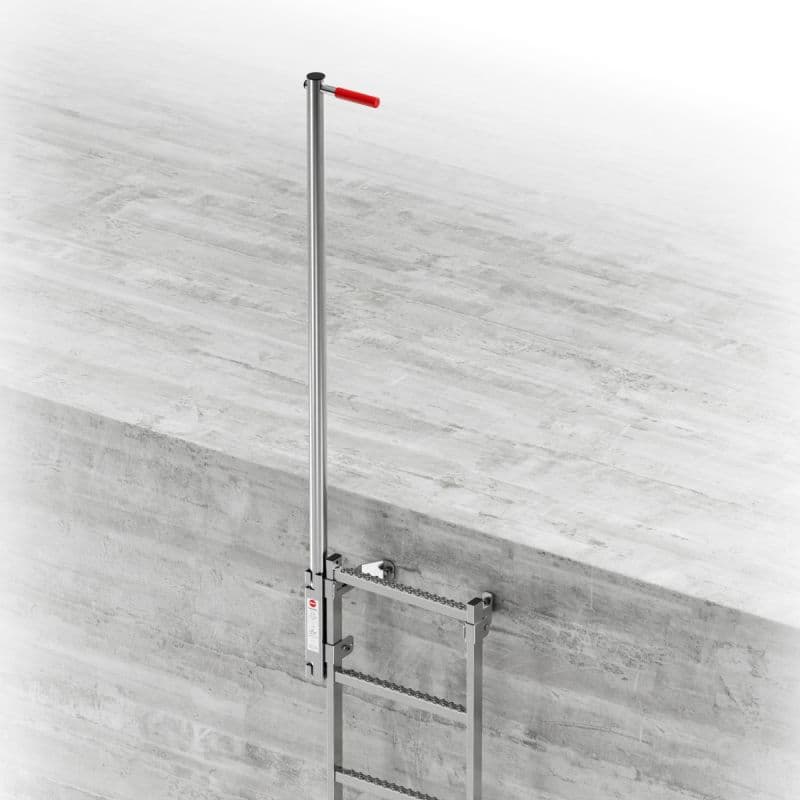 Вспомогательный выдвижной поручень Hailo (нерж. сталь 1.4571/AISI 316 ti) левый