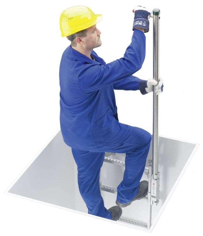 Вспомогательный выдвижной поручень Hailo (нерж. сталь 1.4571/AISI 316 ti) правый