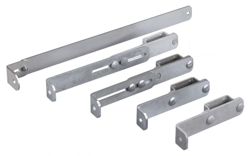 Настенный кронштейн крепления Hailo 215 мм, для стоек 40х20 мм (горячеоцинк. сталь 1.0037/ASTM A36)