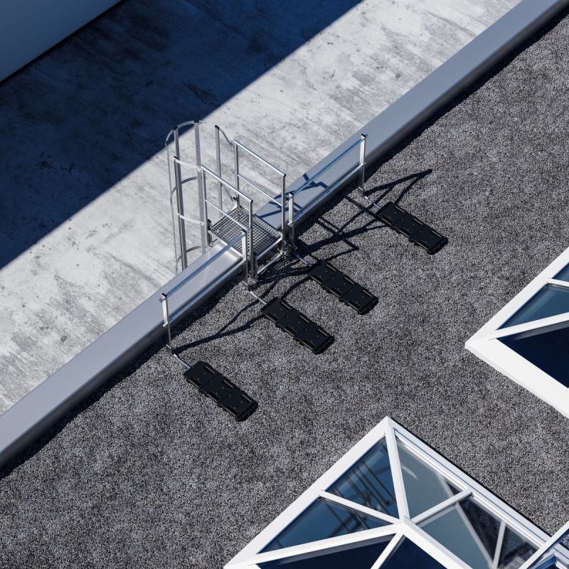 Вход с лестницы на крышу с парапетом Hailo 1100 мм