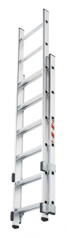 Раздвижная лестница с педальным спусковым крюком стойки 72х25 мм Hailo 3,36 м