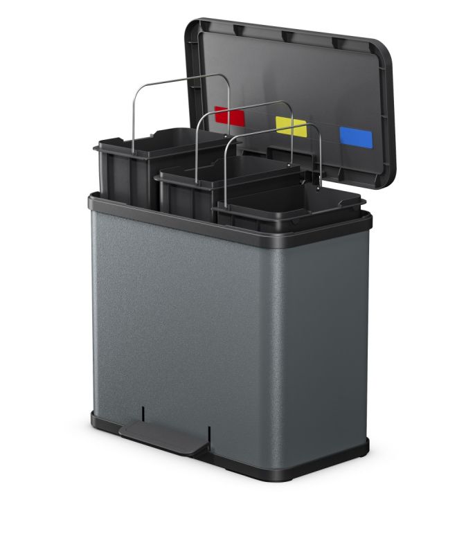 Ведро для мусора с педалью Hailo Oko trio Plus L 3х9л