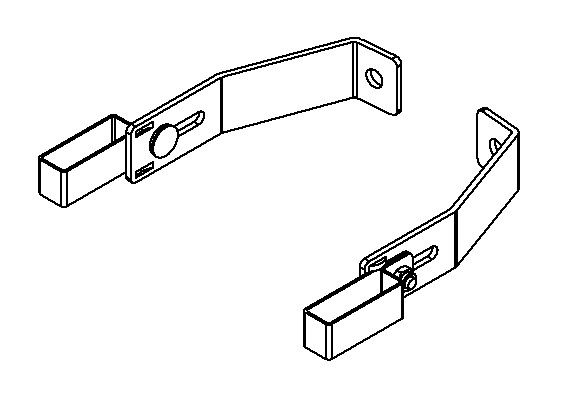 Настенный кронштейн крепления Hailo 150-180 мм для стоек 60х20 мм (нерж. сталь 1.4301/AISI 304)