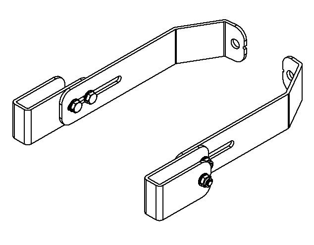 Настенный кронштейн крепления Hailo 180-250 мм для стоек 60х20 мм (нерж. сталь 1.4571/AISI 316ti)