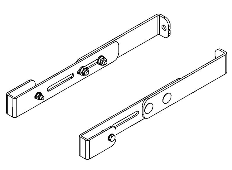Настенный кронштейн крепления Hailo 330-410 мм для стоек 60х20 мм (нерж. сталь 1.4571/AISI 316ti)