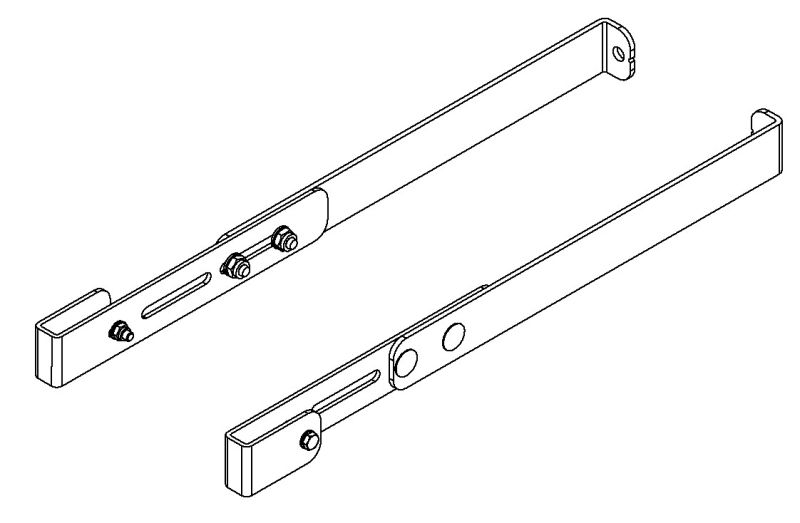 Настенный кронштейн крепления Hailo 530-610 мм для стоек 60х20 мм (нерж. сталь 1.4571/AISI 316ti)