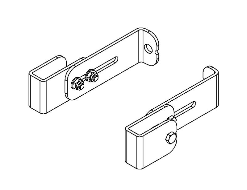 Настенный кронштейн крепления Hailo 120-150 мм для стоек 40х20 мм (нерж. сталь 1.4571/AISI 316ti)