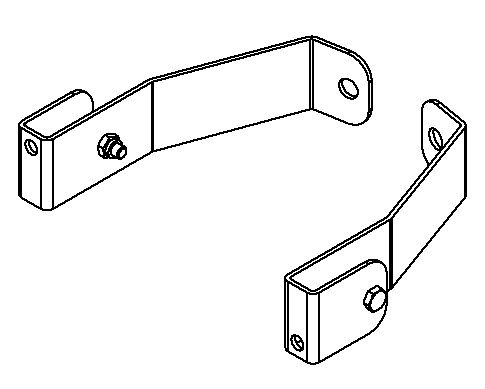 Настенный кронштейн крепления Hailo 150 мм для стоек 40х20 мм (горячеоцинк. сталь 1.0037/ASTM A36)