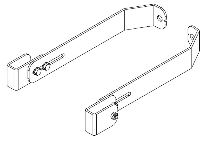 Настенный кронштейн крепления Hailo 250-330 мм для стоек 40х20 мм (нерж. сталь 1.4301/AISI 304)
