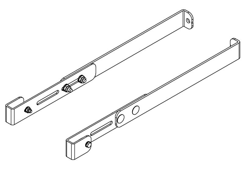 Настенный кронштейн крепления Hailo 530-610 мм для стоек 40х20 мм (нерж. сталь 1.4301/AISI 304)