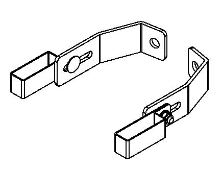 Настенный кронштейн крепления Hailo 120-150 мм для стоек 60х20 мм (нерж. сталь 1.4301/AISI 304)
